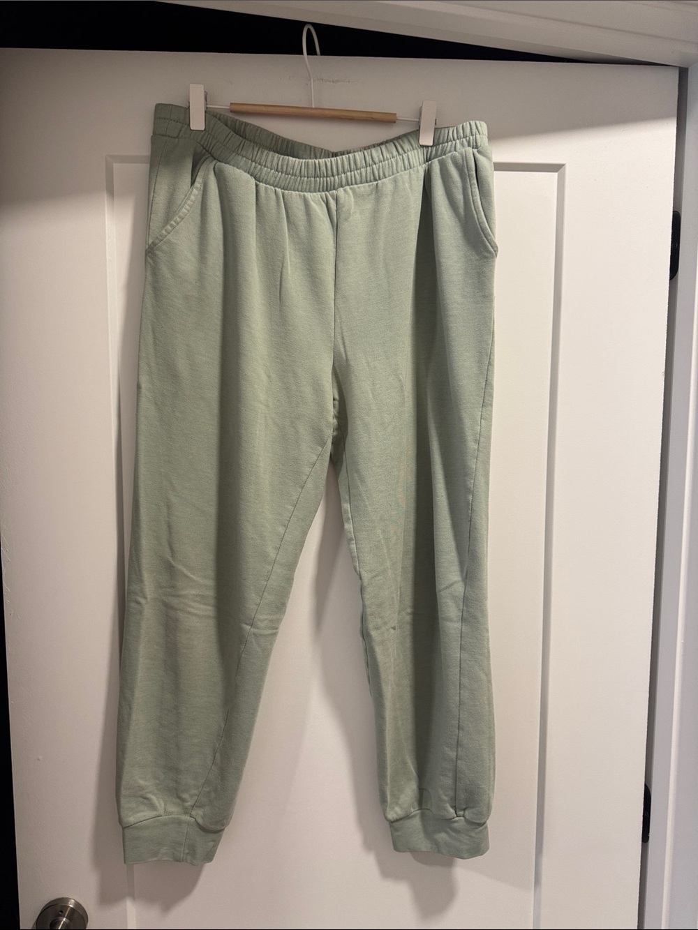 Mint Green Pull-On Jogger Pants w/ Pockets
